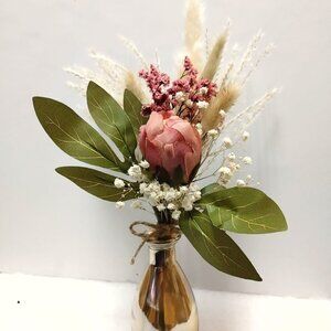 ⭐️2/$30 Vase Dried Flowers Bouquet, Hand made, Pampas Grass, artificial Flower
